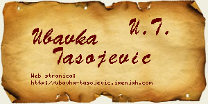 Ubavka Tasojević vizit kartica
